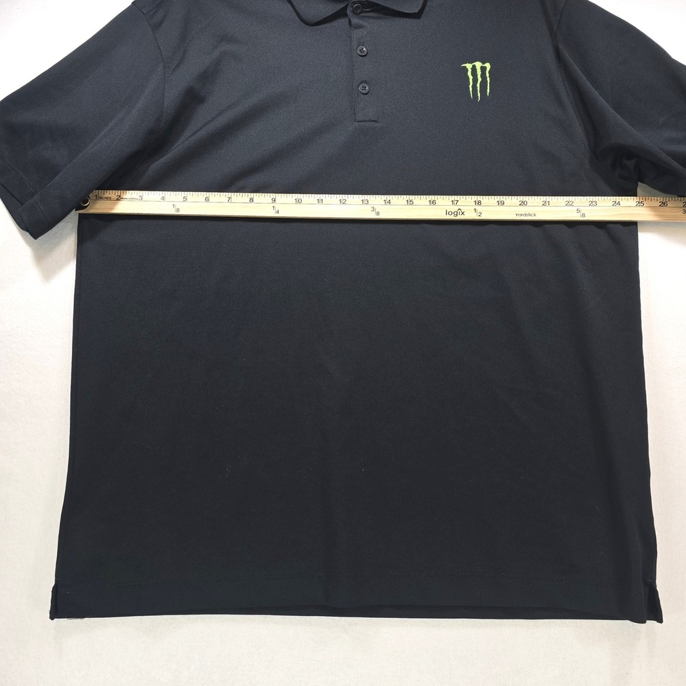 Nike Golf Monster Energy Dri-FIT Polo Shirt Black Mens XL 358324-010 - Picture 5 of 11